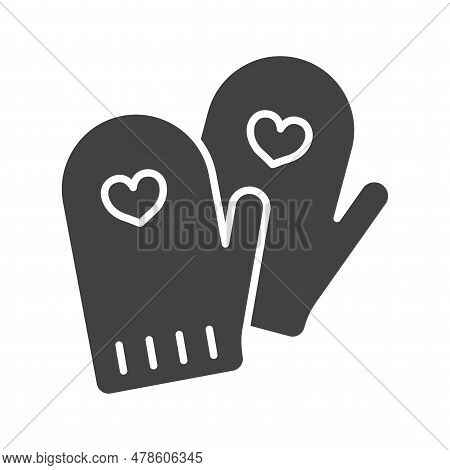 Mitten Icon Image. Suitable For Mobile Application.