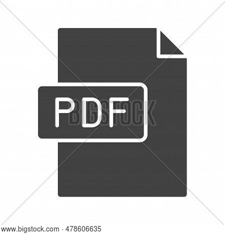 Pdf Icon Image. Suitable For Mobile Application.