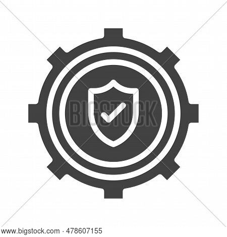 Security Settings Icon Image. Suitable For Mobile Application.