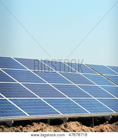 Solcelle paneler udenfor