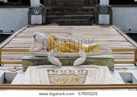 Reclining Buddha Statue In Seema Malaka Temple In Colombo, Sri Lanka