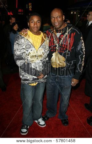 John Singleton and son at the Los Angeles Premiere of 'Fast and Furious'. Gibson Amphitheatre, Universal City, CA. 03-12-09