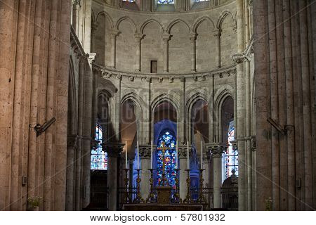 Blois - The interior of St-Nicolas church. Loire Valley France