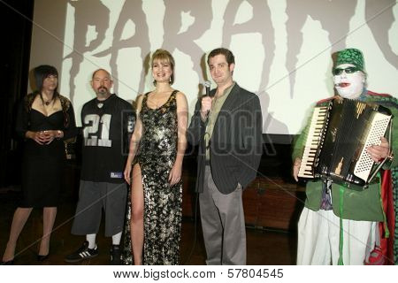 L-R Jenapher Forline, David Forline, Rena Riffel, Josh Eisenstadt and Count Smokula at the Los Angeles Premiere of 'Dark Reel'. Queen Mary, Long Beach, CA. 03-15-09