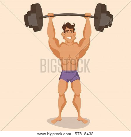 athlete with a barbell