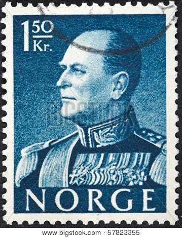 Portrait Of Norwegian King Olav V