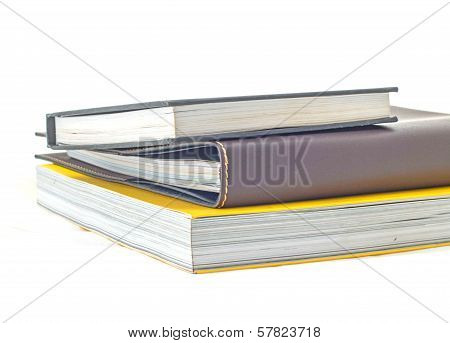 Stack Of Book Isolated On White