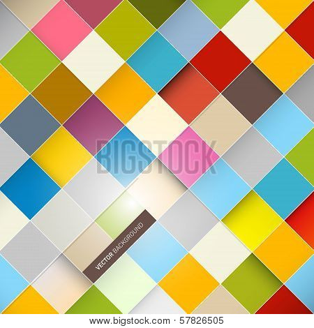 Abstract Vector Background - Colorful Squares