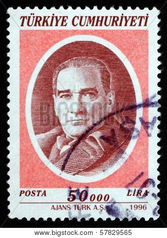 Postage Stamp Turkey 1996 Mustafa Kemal Ataturk