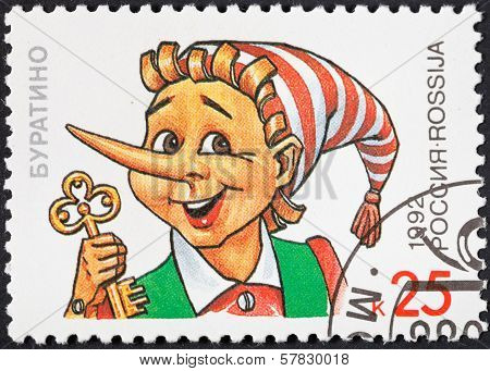 Buratino Character Of Popular Cartoons In Ussr