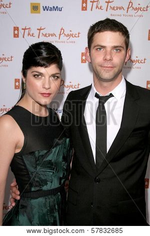 Selma Blair and Mikey Day   at the Trevor Project's 11th Annual Cracked Xmas Fundraiser. The Wiltern Theatre, Los Angeles, CA. 12-07-08