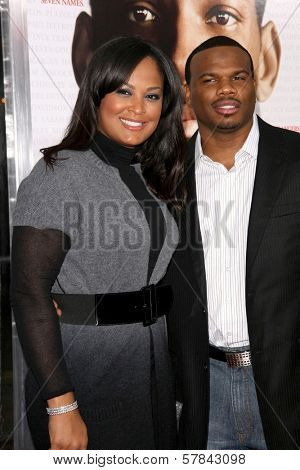 Laila Ali and Curtis Conway   at the Los Angeles Premiere of 'Seven Pounds'. Mann Village Theatre, Westwood, CA. 12-16-08