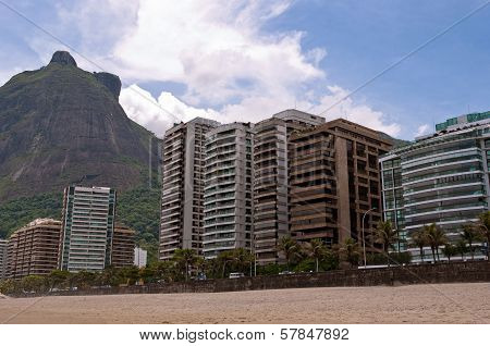 Tropical Sao Conrado Beach in Rio de Janeiro