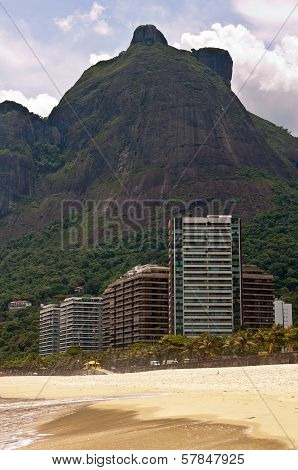 Tropical Sao Conrado Beach in Rio de Janeiro