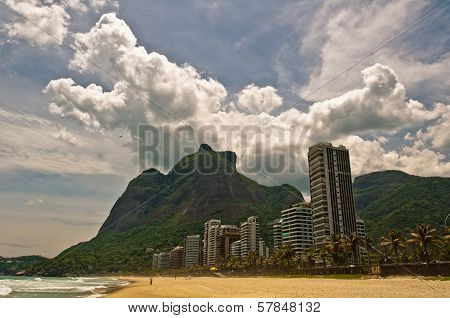 Tropical Sao Conrado Beach in Rio de Janeiro