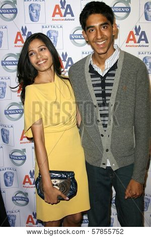 Freida Pinto and Dev Patel  at BAFTA-LA's 15th Annual Awards Season Tea Party. Beverly Hills Hotel, Beverly Hills, CA. 01-10-09