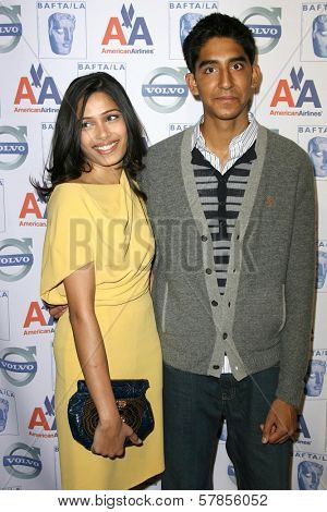 Freida Pinto and Dev Patel  at BAFTA-LA's 15th Annual Awards Season Tea Party. Beverly Hills Hotel, Beverly Hills, CA. 01-10-09