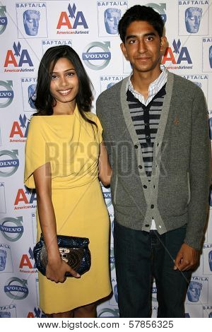 Freida Pinto and Dev Patel  at BAFTA-LA's 15th Annual Awards Season Tea Party. Beverly Hills Hotel, Beverly Hills, CA. 01-10-09