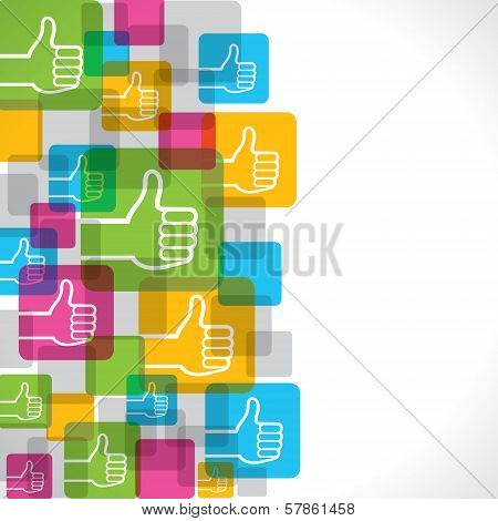 Like or thumbs up symbol background
