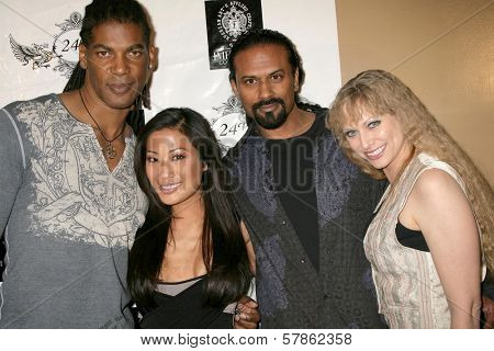 William Romeo and Lena Yada with Karim Imam and Amanda Rushing  at the Birthday Bash For Hollywood Publicist Charmaine Blake. 24k Lounge, Hollywood, CA. 01-14-09