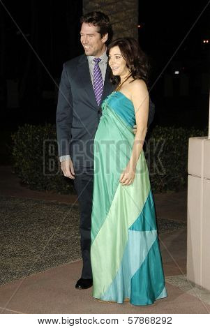 Alexis Denisof and Alyson Hannigan at An Evening with the cast of 'How I Met Your Mother'. Leonard H. Goldenson Theatre, North Hollywood, CA. 01-27-09