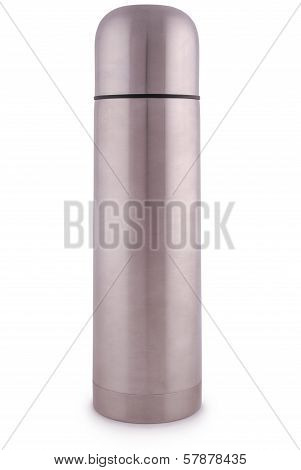 Metal vacuum flask (clipping Path)