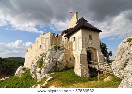 Medieval Castle In Bobolice, Poland