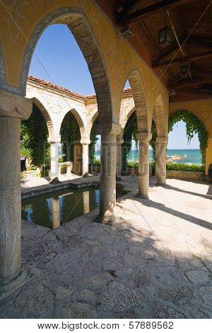 Roman Bath In The Yard Of Balchik Palace , Bulgaria