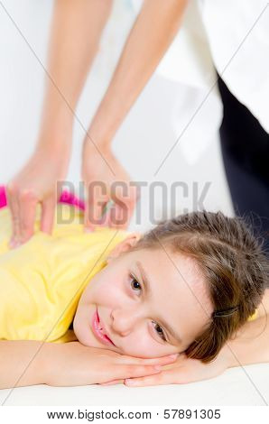 Female Chiropractor doing adjustment on female patient