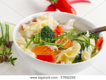 Bowl Of Chicken Vegetable Soup
