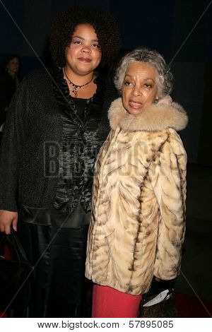 Ruby Dee and her grandaughter  at the Multicultural Motion Picture Association's 16th Annual Diversity Awards. Globe Theater, Universal City, CA. 11-23-08