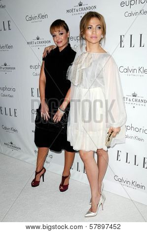 Leah Remini and Jennifer Lopez  at ELLE Magazine's 15th Annual Women in Hollywood Event. Four Seasons Hotel, Beverly Hills, CA. 10-06-08