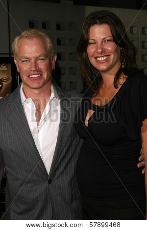 Neal McDonough and Ruve Robertson  at the Los Angeles Premiere of 'Rocknrolla'. Pacific Cinerama Dome, Hollywood, CA. 10-06-08
