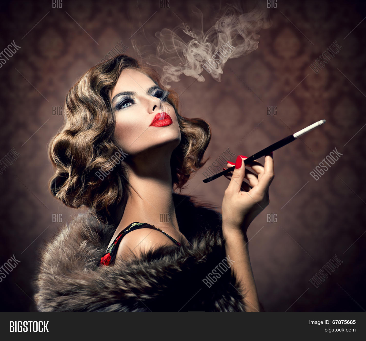 Beauty Retro Woman Image Photo Free Trial Bigstock