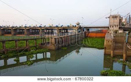Landscape Of Chaopraya Dam Thailand