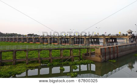 Landscape Of Chaopraya Dam Thailand