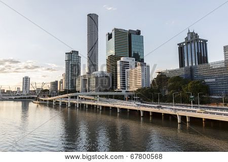 Brisbane Cityscape by the Brisbane River