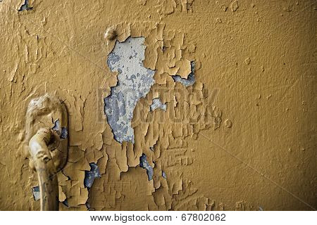 A Door with Cracked Painting
