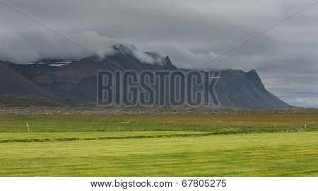 Mountains and clouds in Iceland