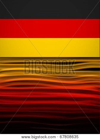 Germany Flag Wave Yellow Red Black Background