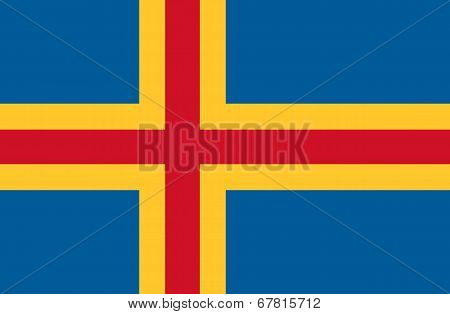 Official Flag Of The Autonomous Finnish Province Of
