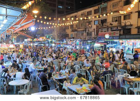 Street restaurant outdoor dining in Kuala Lumpur