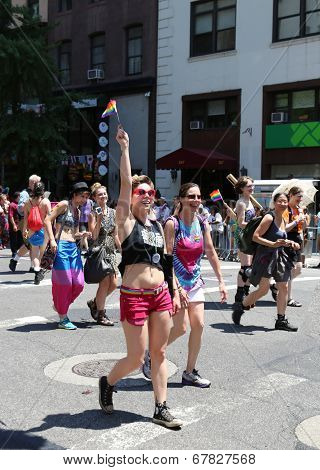 LGBT Pride Parade participant in New York City