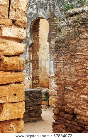 Ancient ruins in Necropolis of Cellah