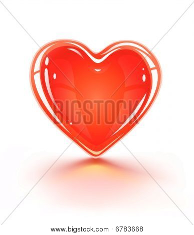 Amor coração vermelho brilhante namorados