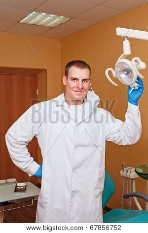 Dentist at work