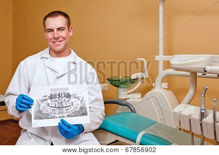 Dentist at work