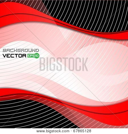 abstract red waves