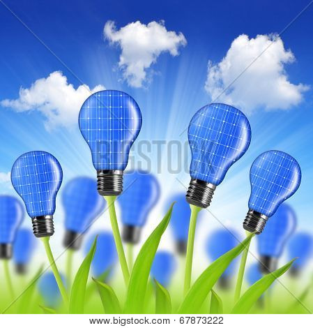 eco energy bulbs from solar panels