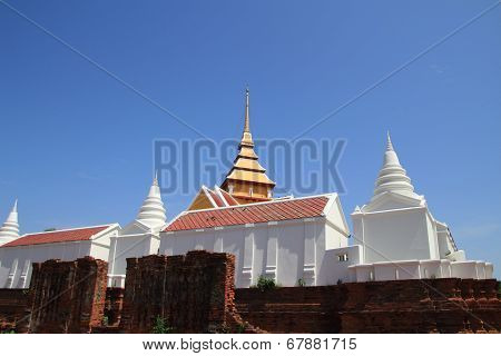 Mondop and stupa at prasat nakhon luang